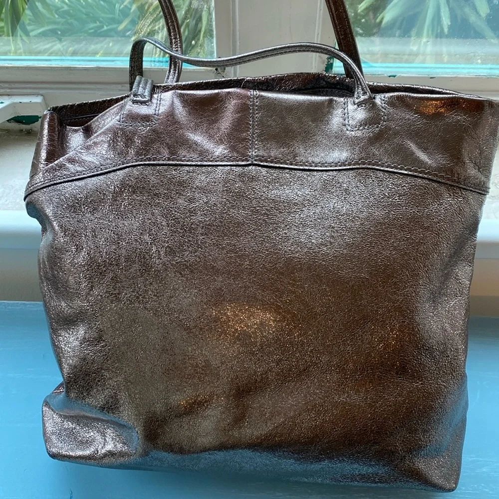 Coach Leather Metallic Tote